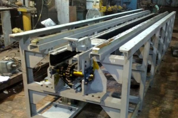 Precision Products 10 Moterised Pusher Track for Heat Treatment Line